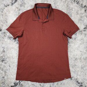 Lululemon Tech Pique Polo Shirt Mens Size Medium Golf Short Sleeve Vented Casual